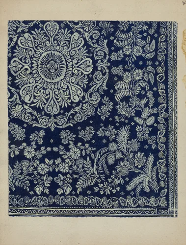 Woven Coverlet by Dorothy Lacey, index of american design, 1935-1942