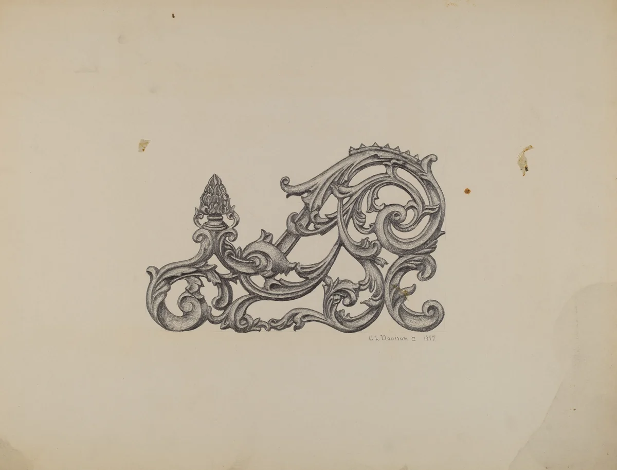 Bracket by Austin L. Davison, index of american design, 1937