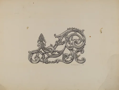 Bracket by Austin L. Davison, index of american design, 1937