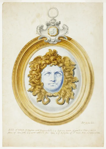 Head of Medusa (Sabbatini collection, Rome) by Giuseppe Grisoni, painting, 1719-1769