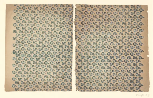 Twee bladen met strooipatroon van bloemen by anonymous, other, 1750-1900