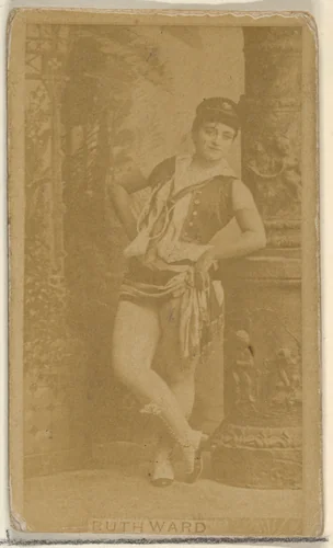 Ruth Ward, from the Actors and Actresses series (N45, Type 8) for Virginia Brights Cigarettes by Allen & Ginter, photograph, 1885-1891