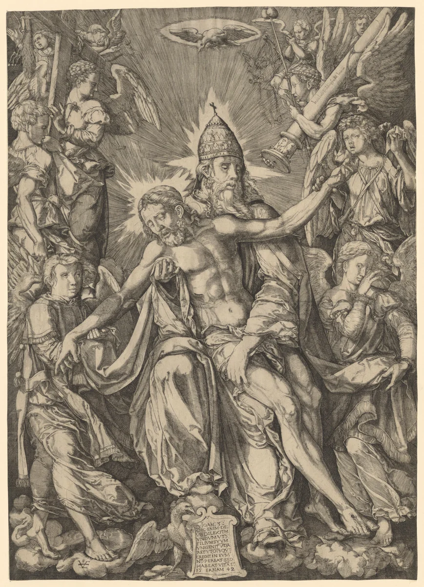 Heilige Drieëenheid by Unknown, print, 1542