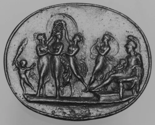 The Graces and Venus Dancing before Mars by Antonio Canova, metalwork, 1800-1899