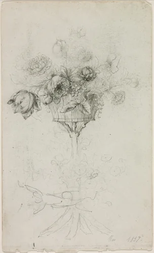 Vase of Flowers by Pierre-Auguste Renoir, print, 1857