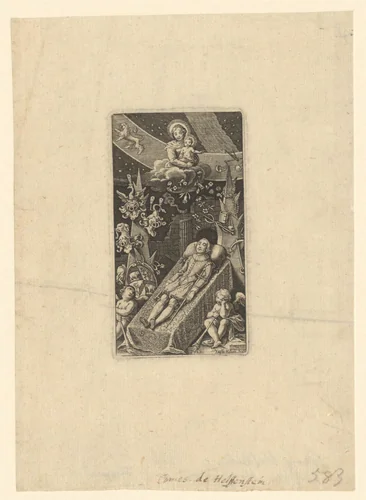 Doodsportret van Georg Wilhem Graaf von Helfenstein by Unknown, print, 1589-1637