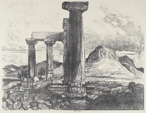 Acro, Corinth from Corinth by Joseph Pennell, print, 1913