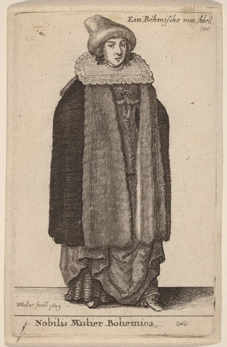 Nobilis Mulier Bohemica by Wenceslaus Hollar, print, 1649