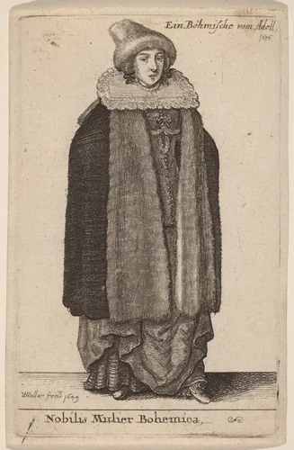 Nobilis Mulier Bohemica by Wenceslaus Hollar, print, 1649