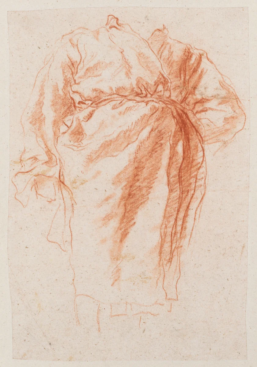 Study of a Draped Figure by Giovanni Battista Tiepolo, drawing, 1745-1755