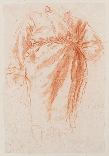 Study of a Draped Figure by Giovanni Battista Tiepolo, drawing, 1745-1755