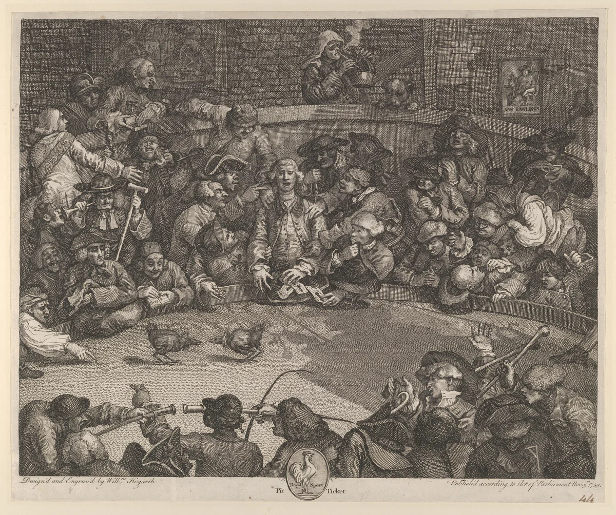 The Cockpit by William Hogarth, print, 1759