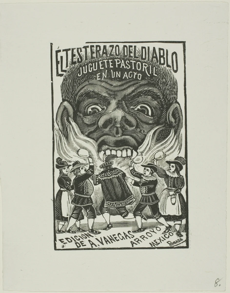 The Devil Butts With His Head by José Guadalupe Posada, print, 1871-1913