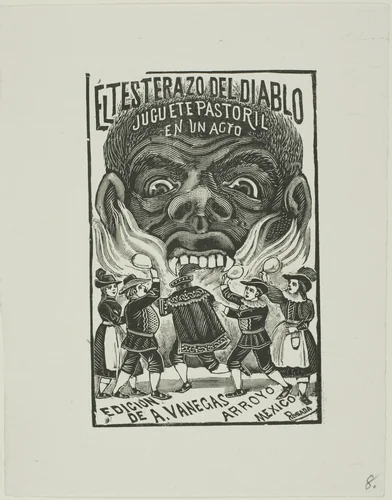 The Devil Butts With His Head by José Guadalupe Posada, print, 1871-1913