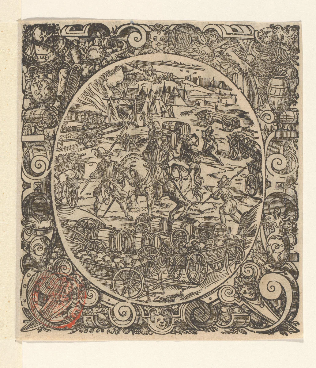 Gereedschapsmeester te paard by Jost Amman, print, 1573