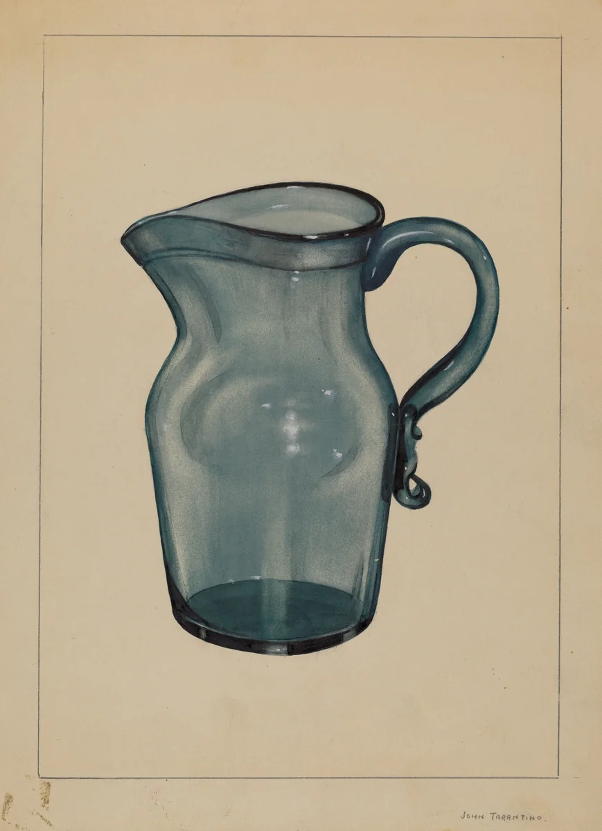 Pitcher by John Tarantino, index of american design, 1936