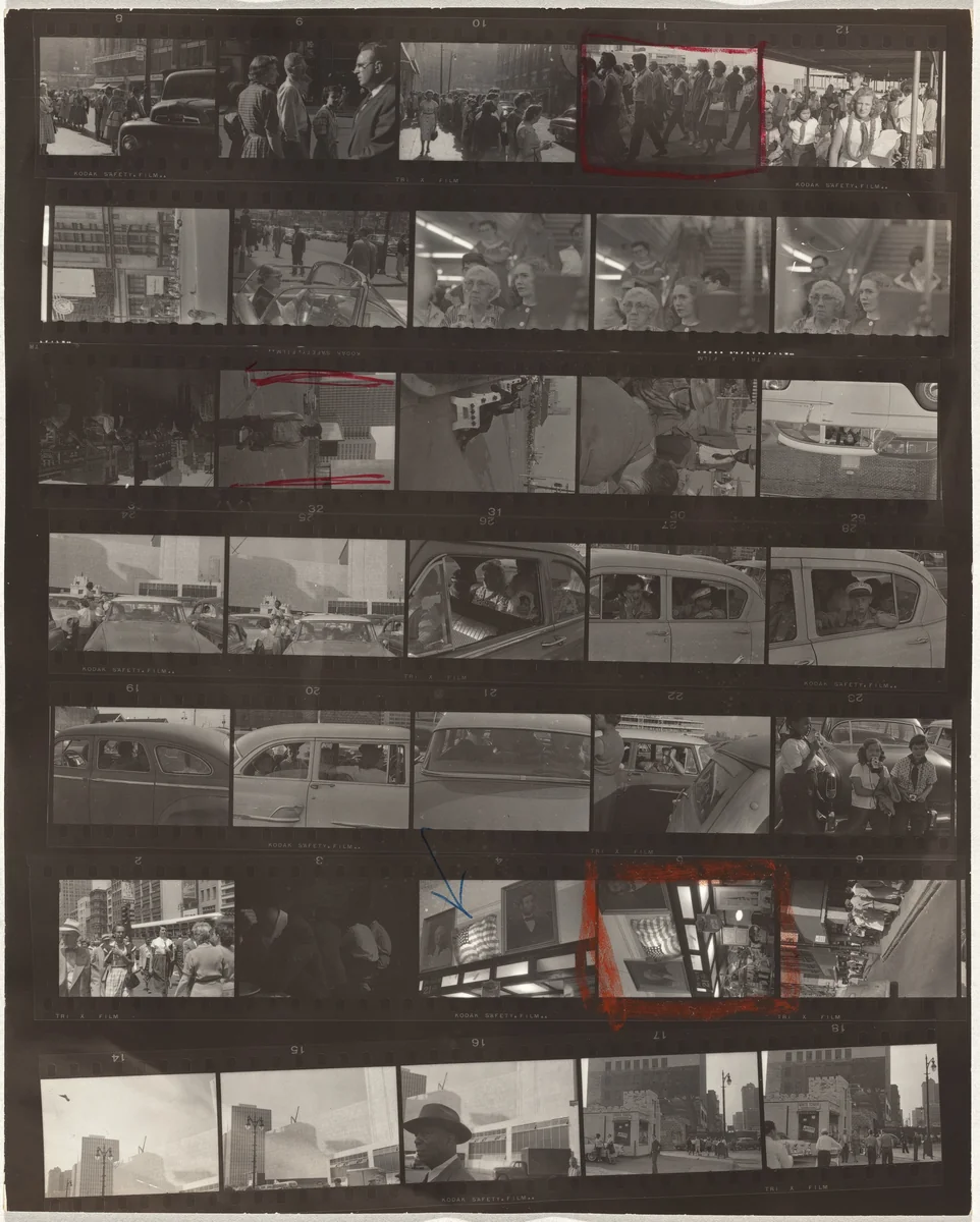 Guggenheim 69/Americans 37--Detroit by Robert Frank, photograph, 1955