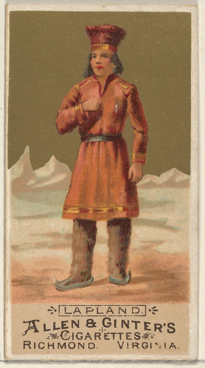 Lapland, from the Natives in Costume series (N16) for Allen & Ginter Cigarettes Brands by Allen & Ginter, print, 1886