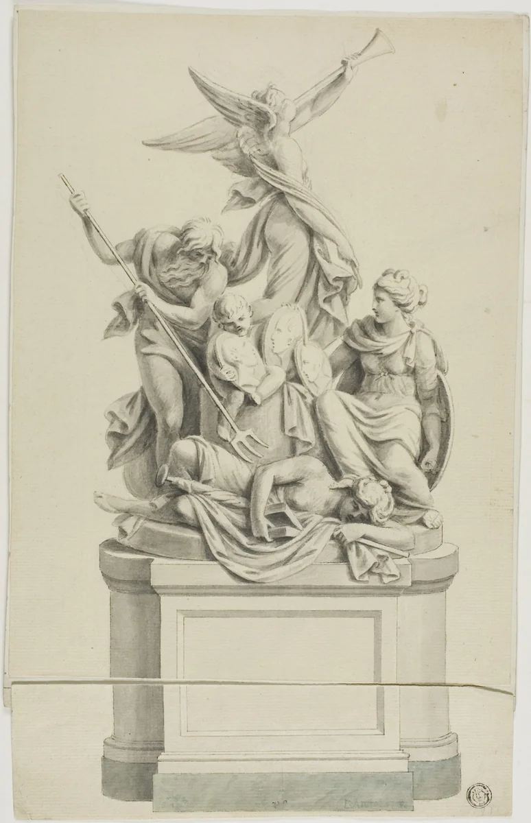 Funerary Monument by Francesco Bartolozzi, drawing, 1747-1815