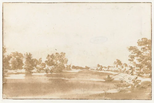 Gezicht op de Rijn by Jan de Bisschop, drawing, 1648-1671