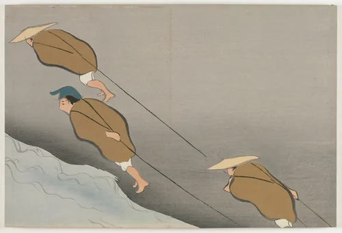 Flowers of a Hundred Worlds (Momoyogusa): Tugging Boats (Hikibune) by Kamisaka Sekka, book, 1909-1910