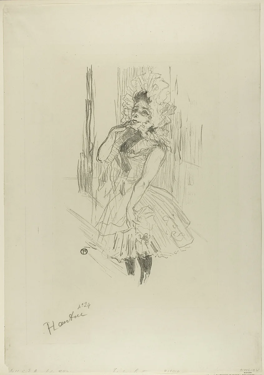 Anna Held, in Toutes ces Dames au Théâtre by Henri de Toulouse-Lautrec, print, 1894