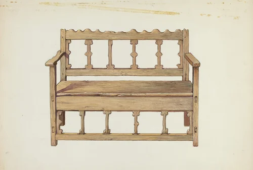 Bench by Dana Bartlett, index of american design, 1935-1942