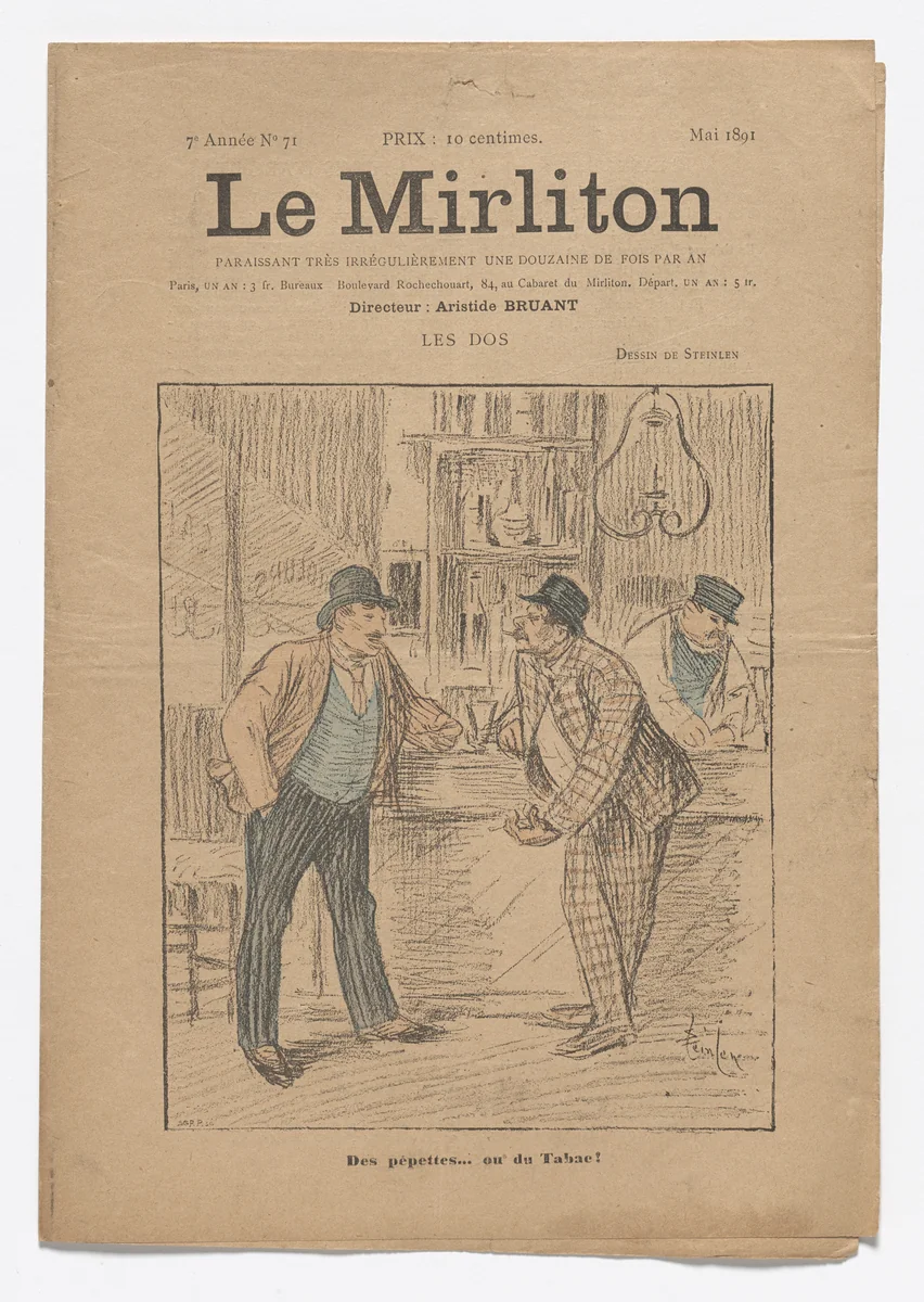 Le Mirliton, no. 71 by Théophile-Alexandre Steinlen, periodical, 1891