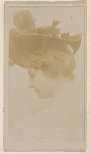 Mignon Villars, from the Actresses series (N245) issued by Kinney Brothers to promote Sweet Caporal Cigarettes by Kinney Brothers Tobacco Company, photograph, 1890