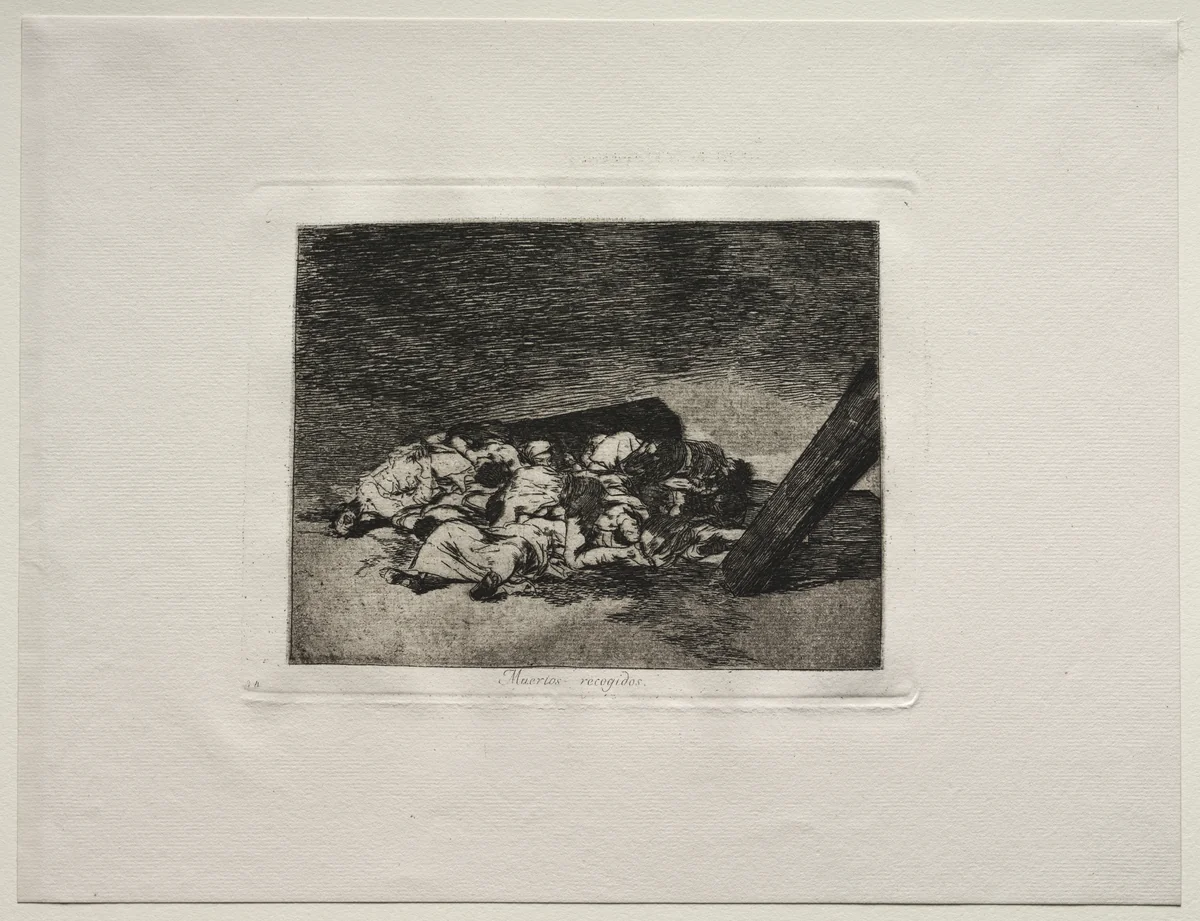 The Horrors of War: Harvest of the Dead by Francisco de Goya, print, 1810-1820