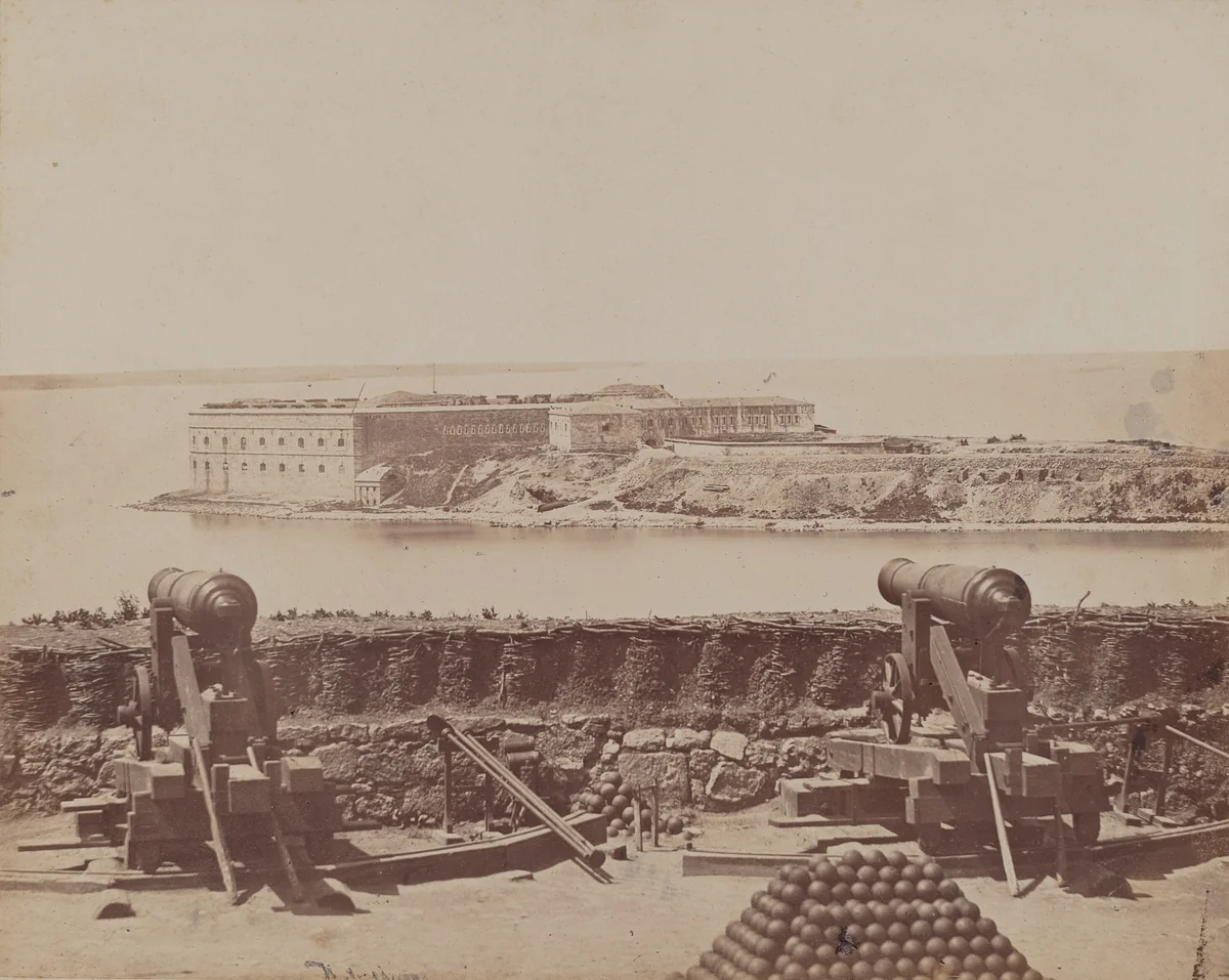 Gun Battery by James Robertson; Felice Beato, photograph, 1855-1856