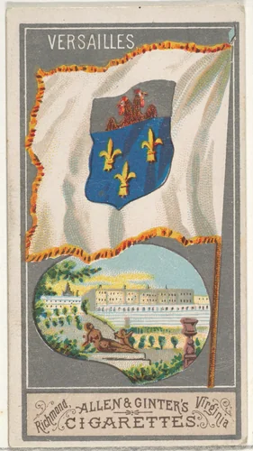 Versailles, from the City Flags series (N6) for Allen & Ginter Cigarettes Brands by Allen & Ginter, print, 1887
