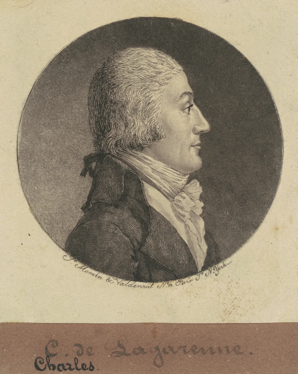 Charles de Lagarenne by Charles B. J. Févret de Saint-Mémin, print, 1796