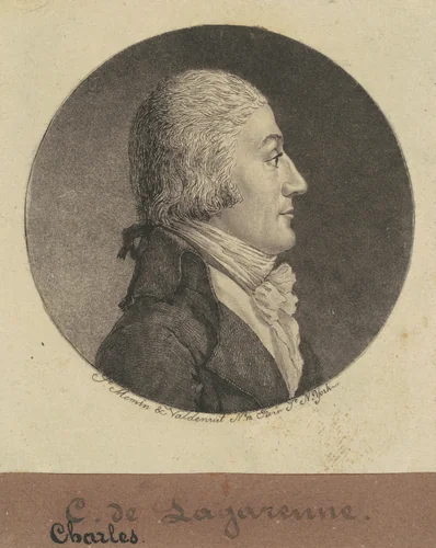 Charles de Lagarenne by Charles B. J. Févret de Saint-Mémin, print, 1796