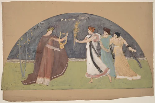 Study for a Lunette by Charles Sprague Pearce, drawing, 1890-1897