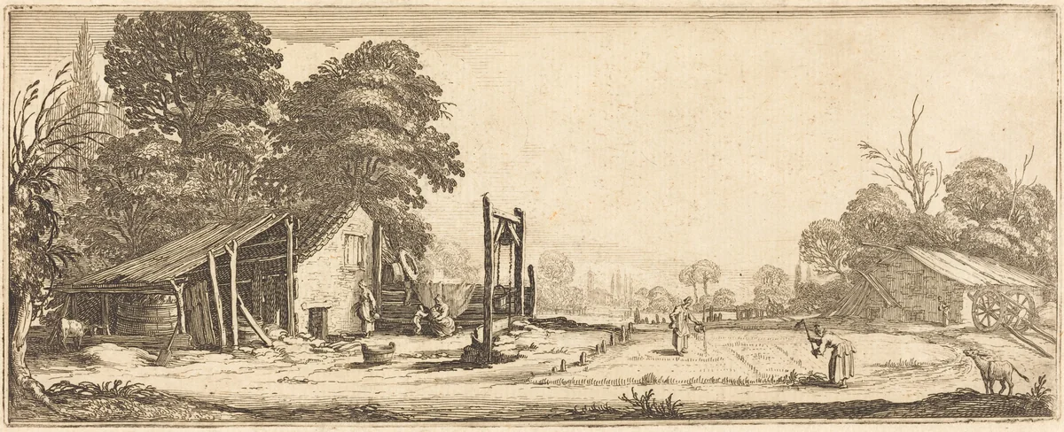 The Garden by Jacques Callot, print, 1633-1635