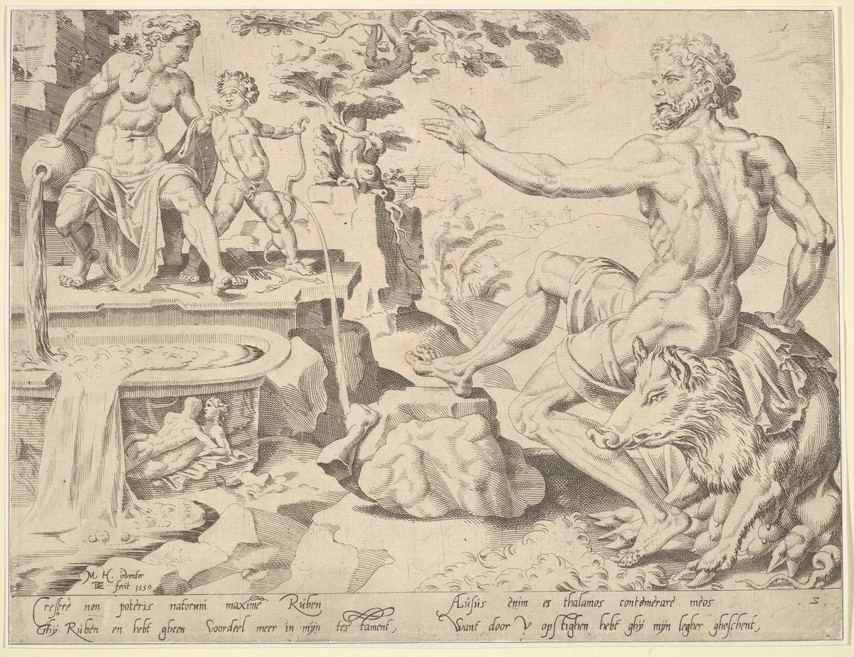 Reuben [Genesis 49:3-4], from the series The Twelve Patriarchs by Maarten van Heemskerck, print, 1550