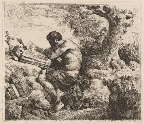 Saint Jerome by Jean Jacques Lagrenée, print, 1762-1763