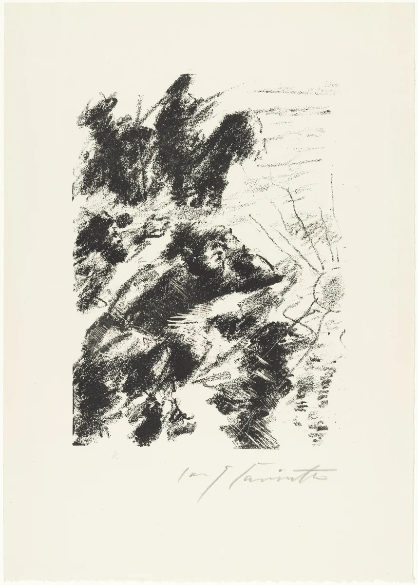 Heading for Act 2 (Kopfstück zum 2. Akt) from The Robbers (Die Räuber) by Lovis Corinth, print, 1923