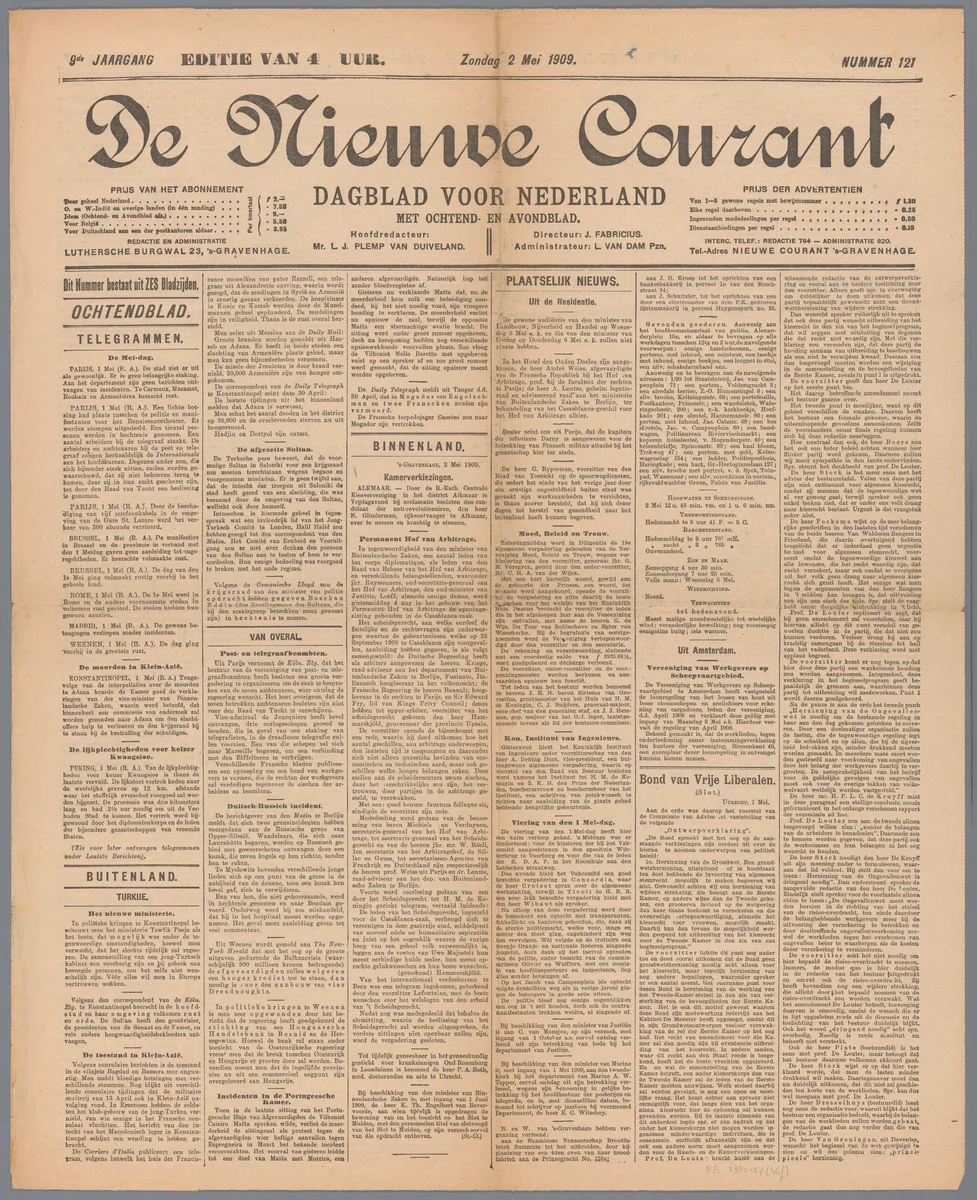 De Nieuwe Courant by De Nieuwe Courant, other, 1909
