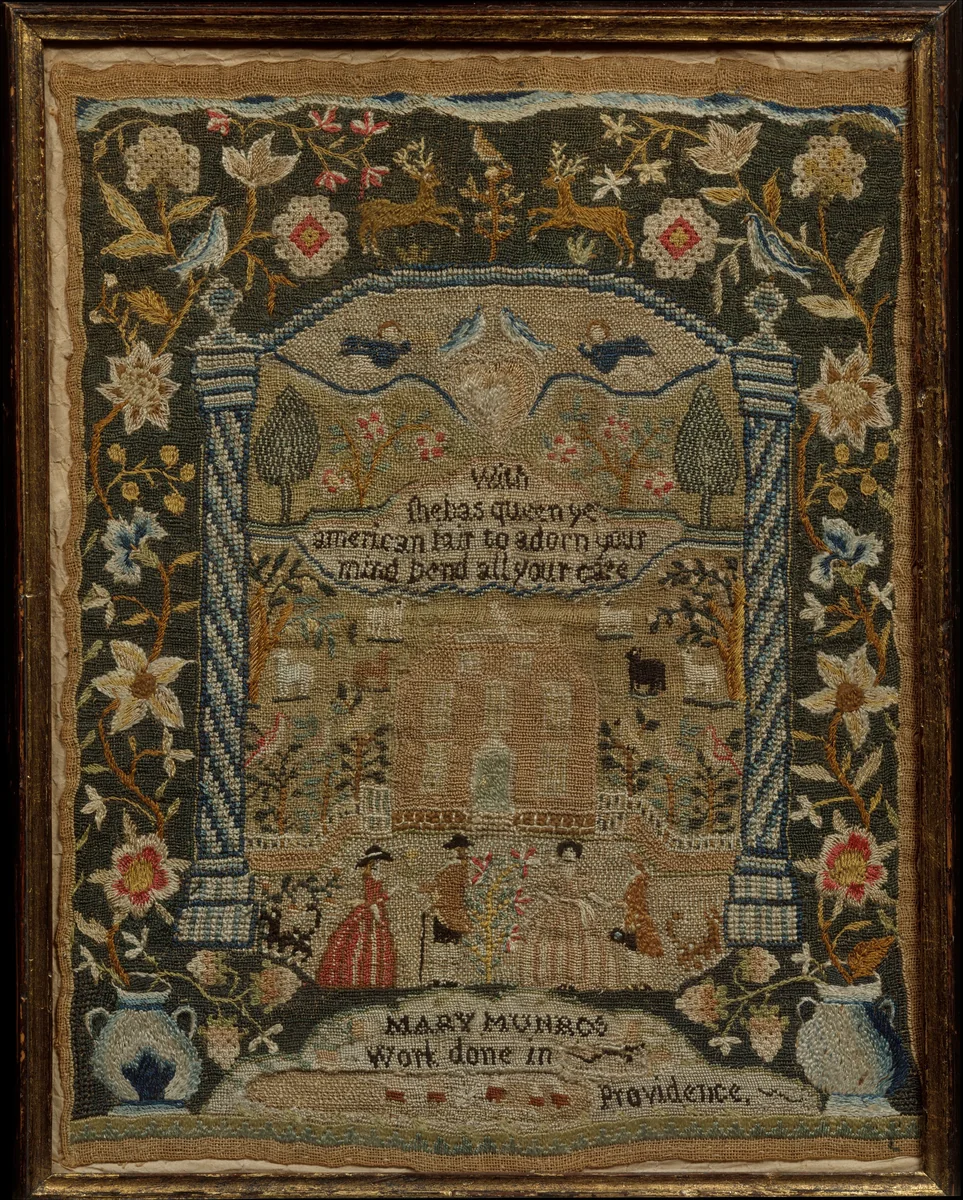 Sampler by Mary Munro, artwork, 1788