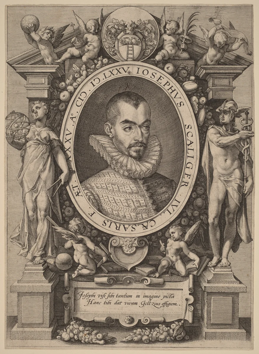 Josephus Justus Scaliger by Hendrick Goltzius, print, 1592