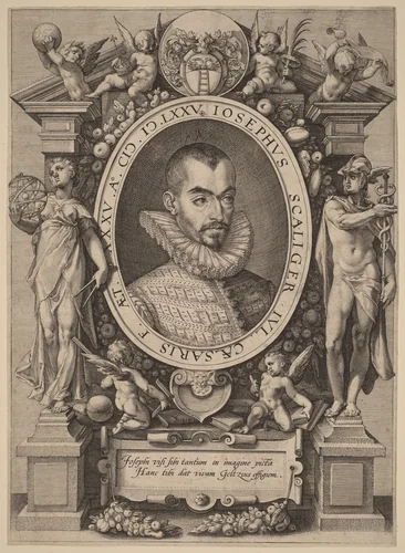 Josephus Justus Scaliger by Hendrick Goltzius, print, 1592