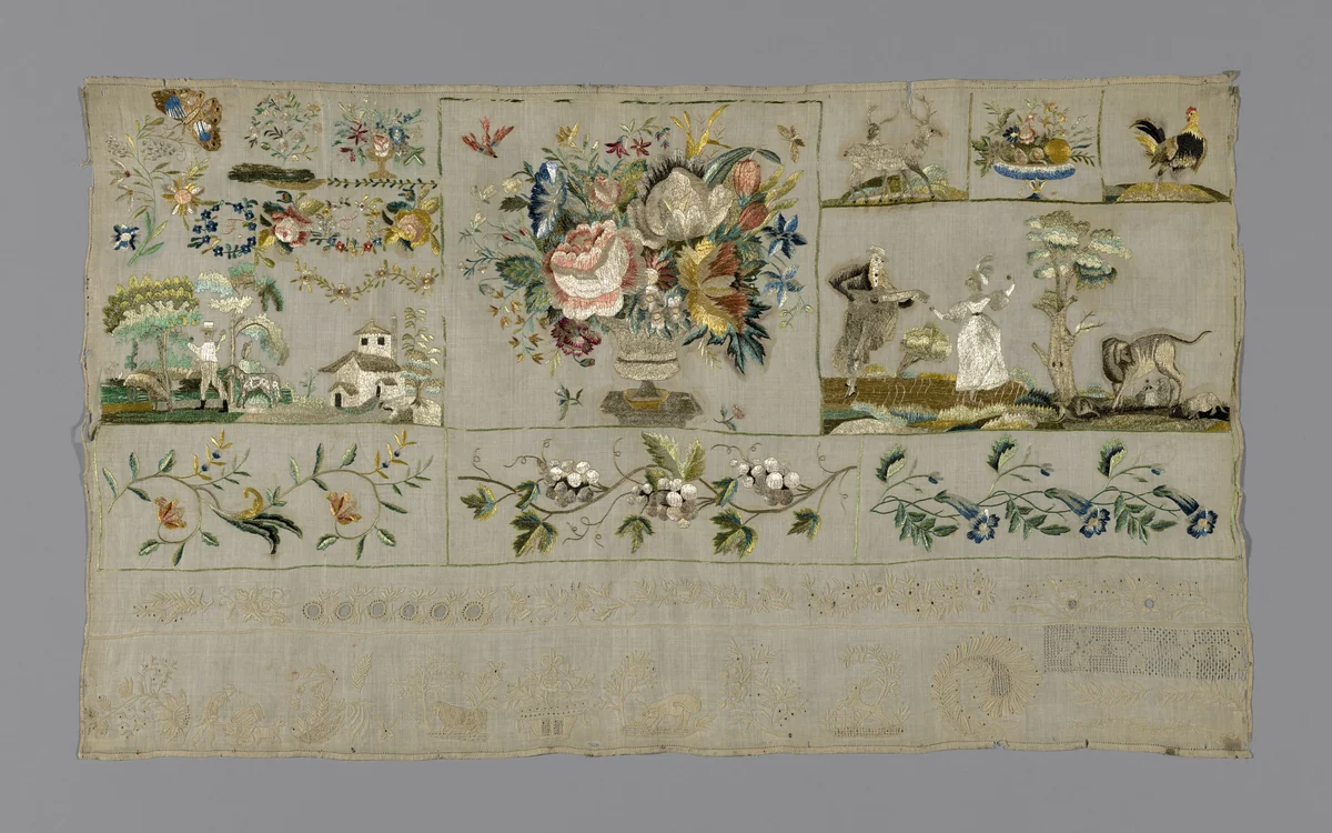 Sampler by Possibly France, textile, 1801-1900