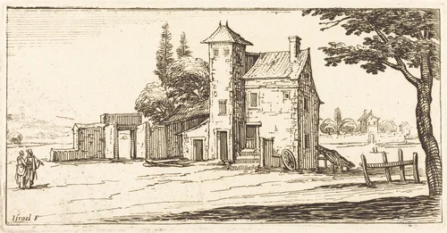 Landscape by Jacques Callot, print, 1635