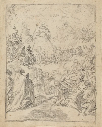 The Triumph of the Trinity (The Gloria) by Francesco Solimena, drawing, 1657-1747