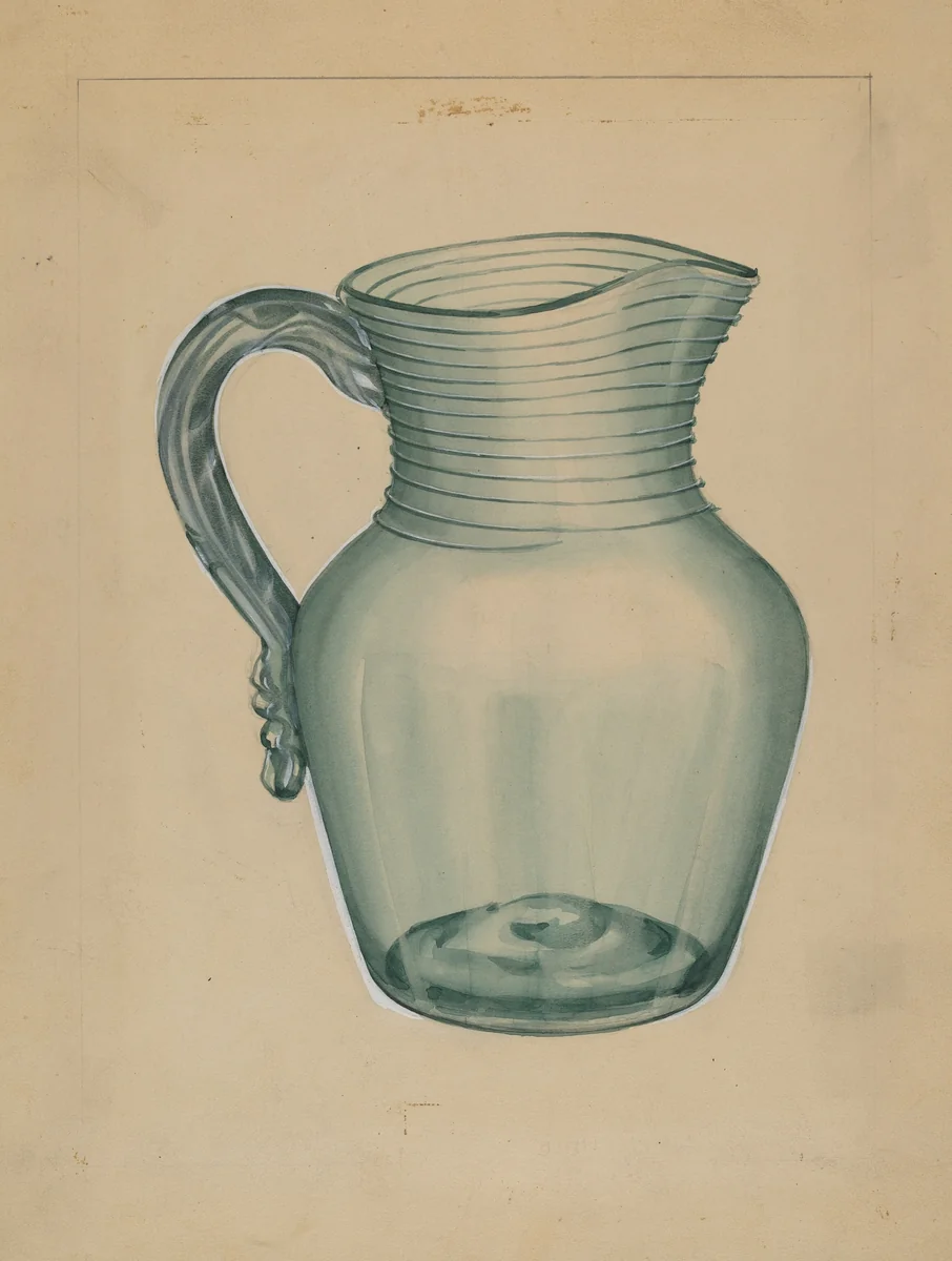 Pitcher by John Dana, index of american design, 1935