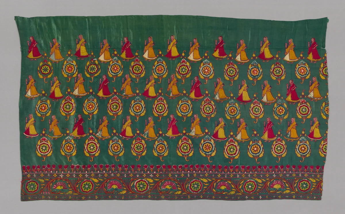 Part of a Skirt by India, Kutch, Gujarat, textile, 1850-1899