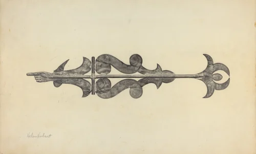 Weather Vane - Scroll with Index by Helen Hobart, index of american design, 1938