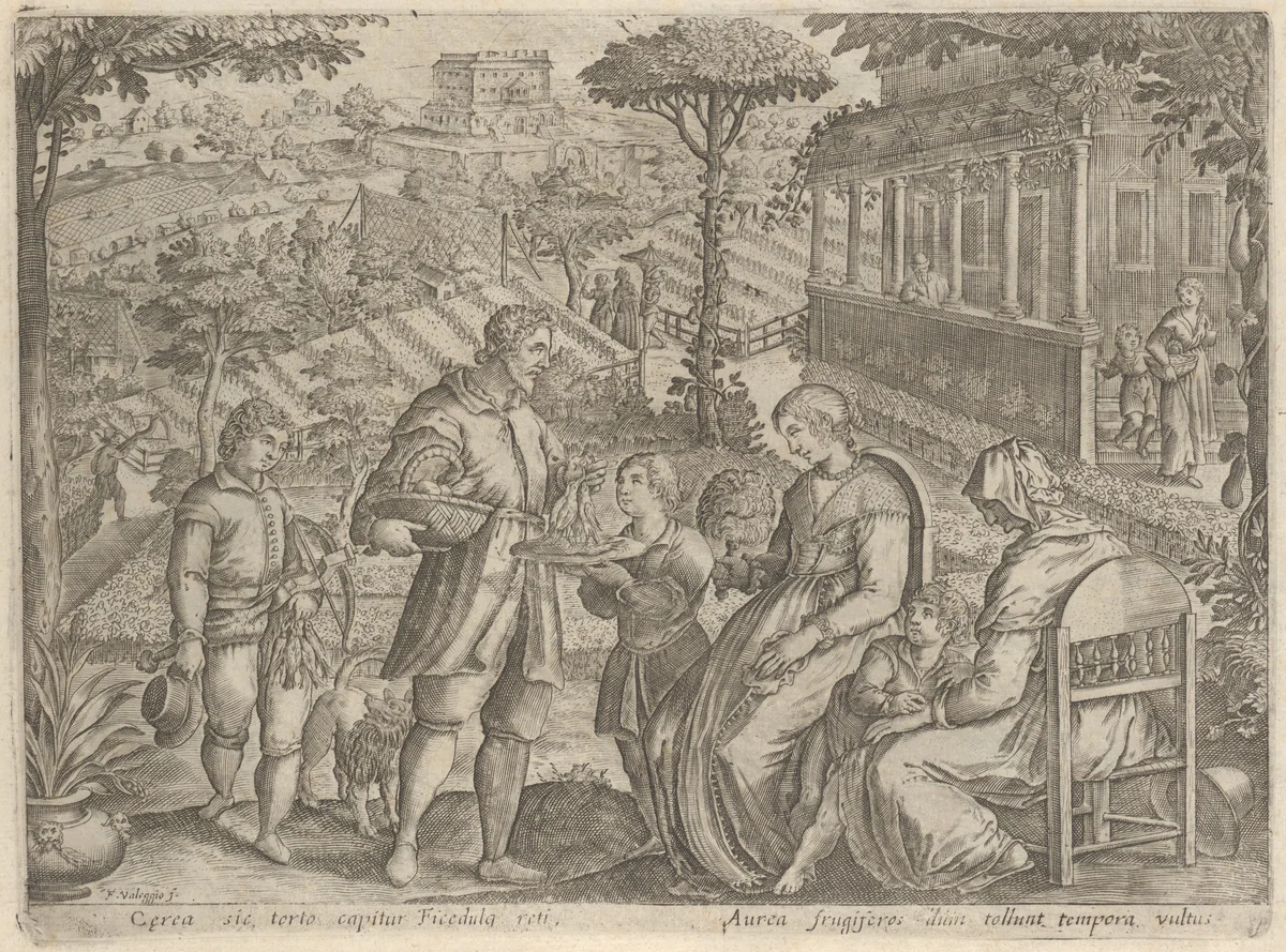 Eleven bound prints of hunts by Francesco Valesio, book, 1598-1624